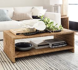 Malibu Rectangular Woven Coffee Table (48") | Pottery Barn (US)