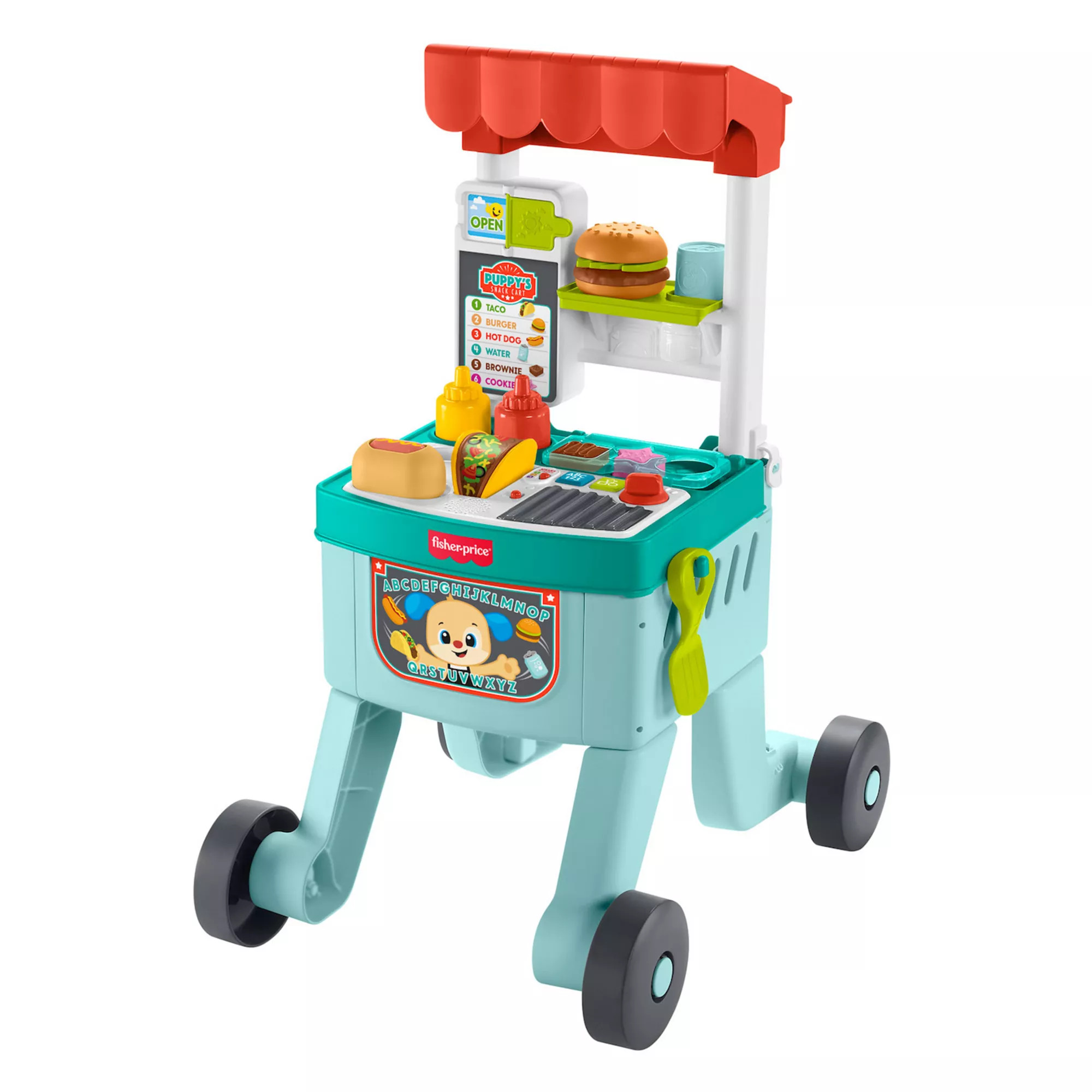 Fisher-Price Laugh & Learn 4-in-1 Snack Cart Walker Learning Toy with 14 Play Pieces | Kohl's