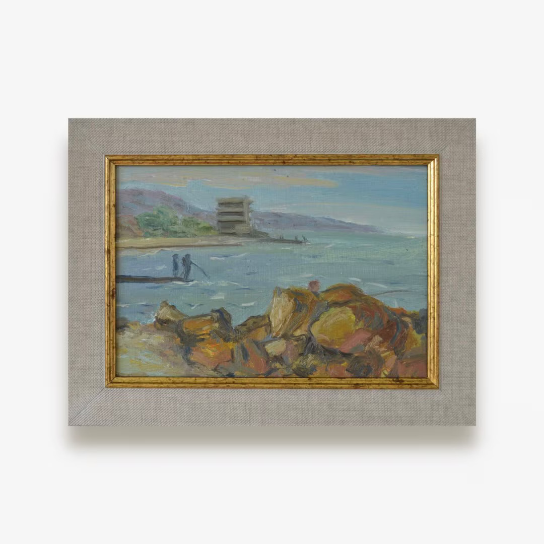 Original Framed Oil Painting. by Ukrainian Artist M. Presnyak. Impressionist Small Size Rocky Sho... | Etsy (US)