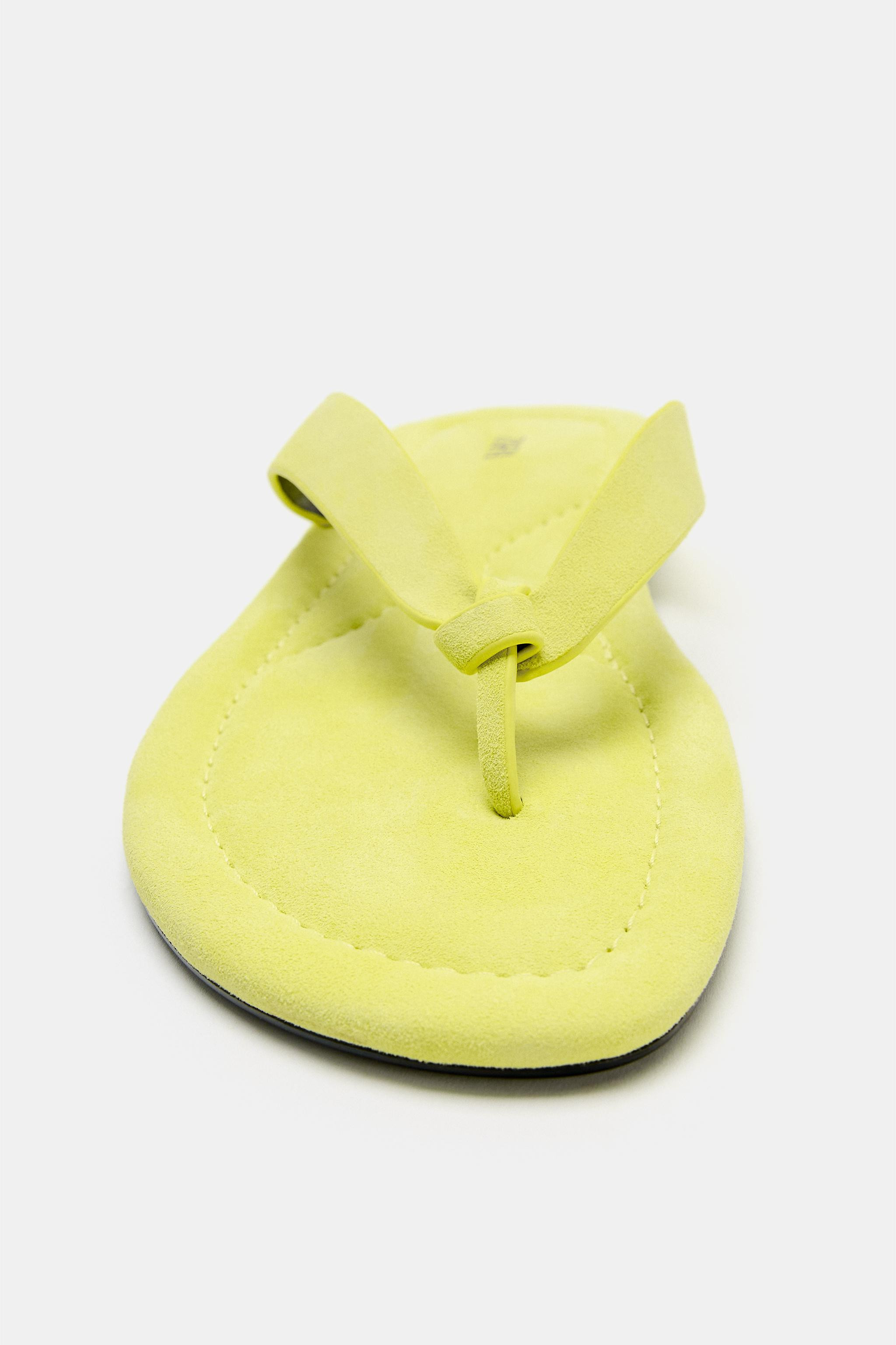 FLAT LEATHER SANDALS | Zara US
