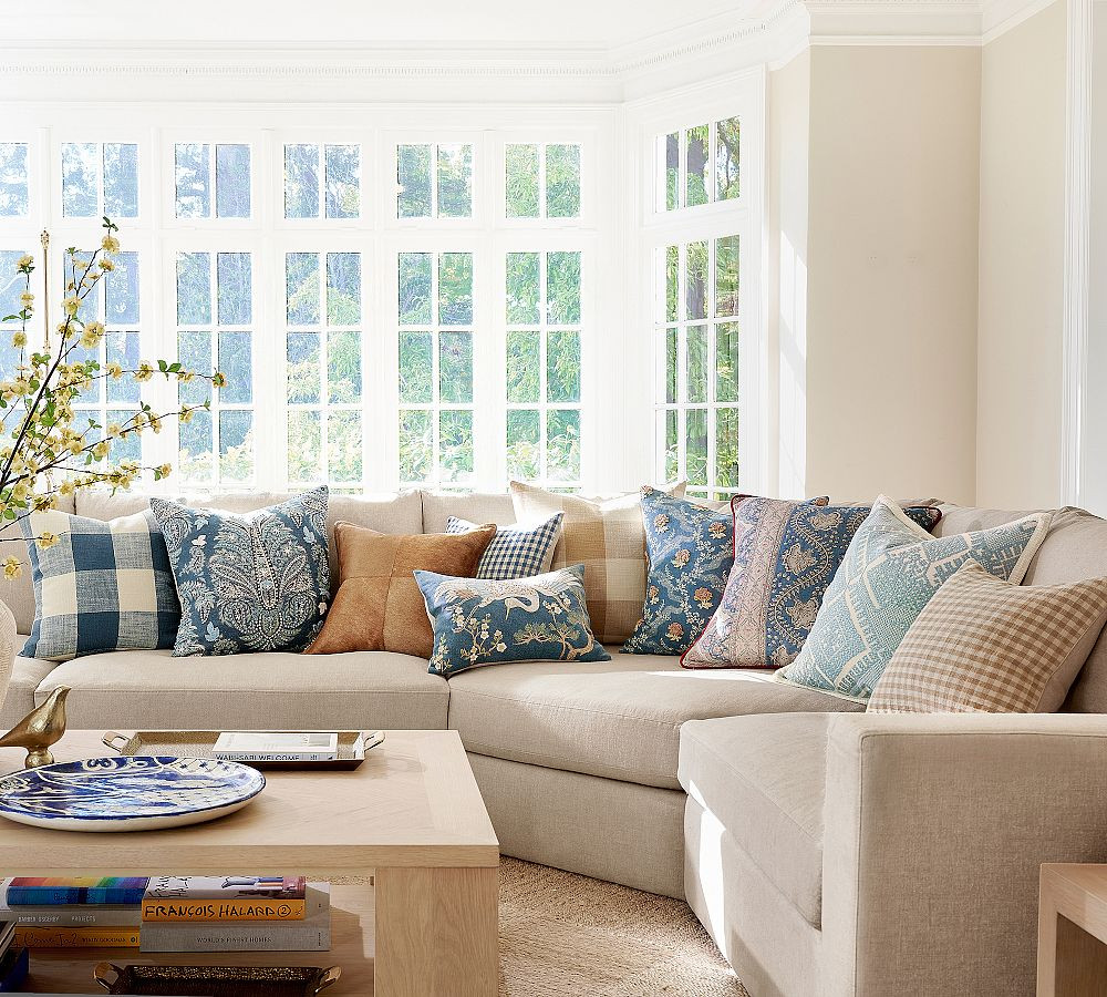 Harper Embroidered Pillow Cover | Pottery Barn (US)