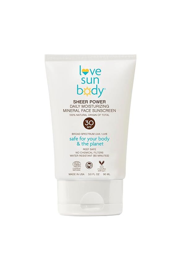 Love Sun Body Daily Moisturizing Mineral Face Sunscreen SPF 30 (Fragrance Free) | 100% Natural Br... | Amazon (US)