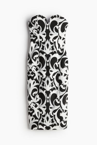 Bandeau Dress - Black/patterned - Ladies | H&M US | H&M (US + CA)
