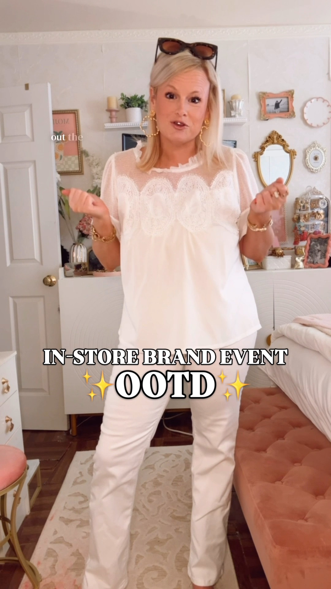 Anthro look for less | Amazon summer top | white denim outfit | summer outfit | easy outfit idea

Pretty Amazon top, white denim, gold sandals, statement earrings, done.

This white Amazon top gives that Anthropologie style look for less with the sheer embroidered detail, soft feminine shape, short sleeves, and easy throw-on feel. 

I’m in a medium in the top.

The white denim is Jones New York and was gifted, and these have become one of my most worn pairs.

Shoes, jewelry, and sunglasses are Amazon. Earrings are Lisi Lerch.

This is the kind of outfit formula that works for all the things: meetings, lunch dates, brunch, church, casual work outfits, teacher outfits, vacation dinners, patio drinks, errands when you still want to look put together, and every warm weather plan. 

Anthro look for less, Anthropologie look for less, Anthropologie inspired top, Anthro style top, Amazon summer top, Amazon fashion finds, white denim outfit, white jeans outfit, summer outfit, summer outfits women, easy outfit idea, brand event outfit, in store event outfit, creator event outfit, casual work outfit, teacher outfit, brunch outfit, lunch date outfit, vacation outfit, summer style, feminine style, preppy style, Amazon sandals, Amazon jewelry, Lisi Lerch earrings, Jones New York jeans, designer look for less

#LTKFindsUnder50 #AnthroStyle #AmazonFashionFinds #PreppyStyle #LookForLess #SummerOutfit

#LTKgrwm #LTKootd #LTKSeasonal