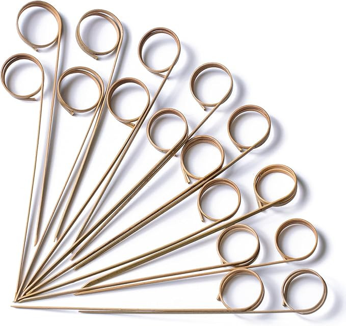 PuTwo 100 pcs Cocktail Picks, 4.7 Inch Bamboo Cocktail Picks, Bamboo Toothpicks, Skewers for Appe... | Amazon (US)
