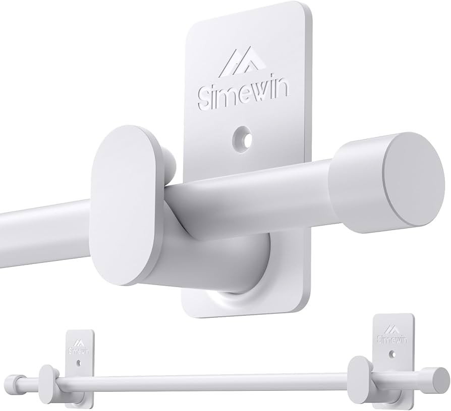 SIMEWIN Curtain Rods No Drilling for Windows 30 to 60 Inches, 5/8 Inch Diameter No Drill Small Cu... | Amazon (US)