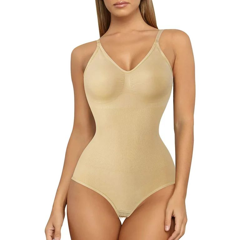 Irisnaya Women's Shapewear Slimming Bodysuits Tops Tummy Control Body Shaper Spaghetti Strap Cami... | Walmart (US)