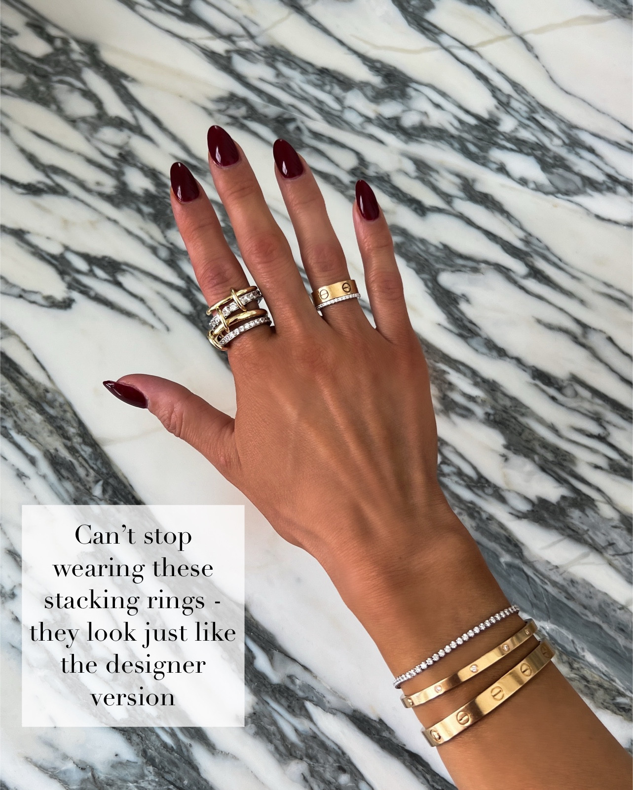 Amazon jewelry that looks like the designer version 
Love these stacking rings! 


#LTKOver40 #LTKSaleAlert #LTKSeasonal