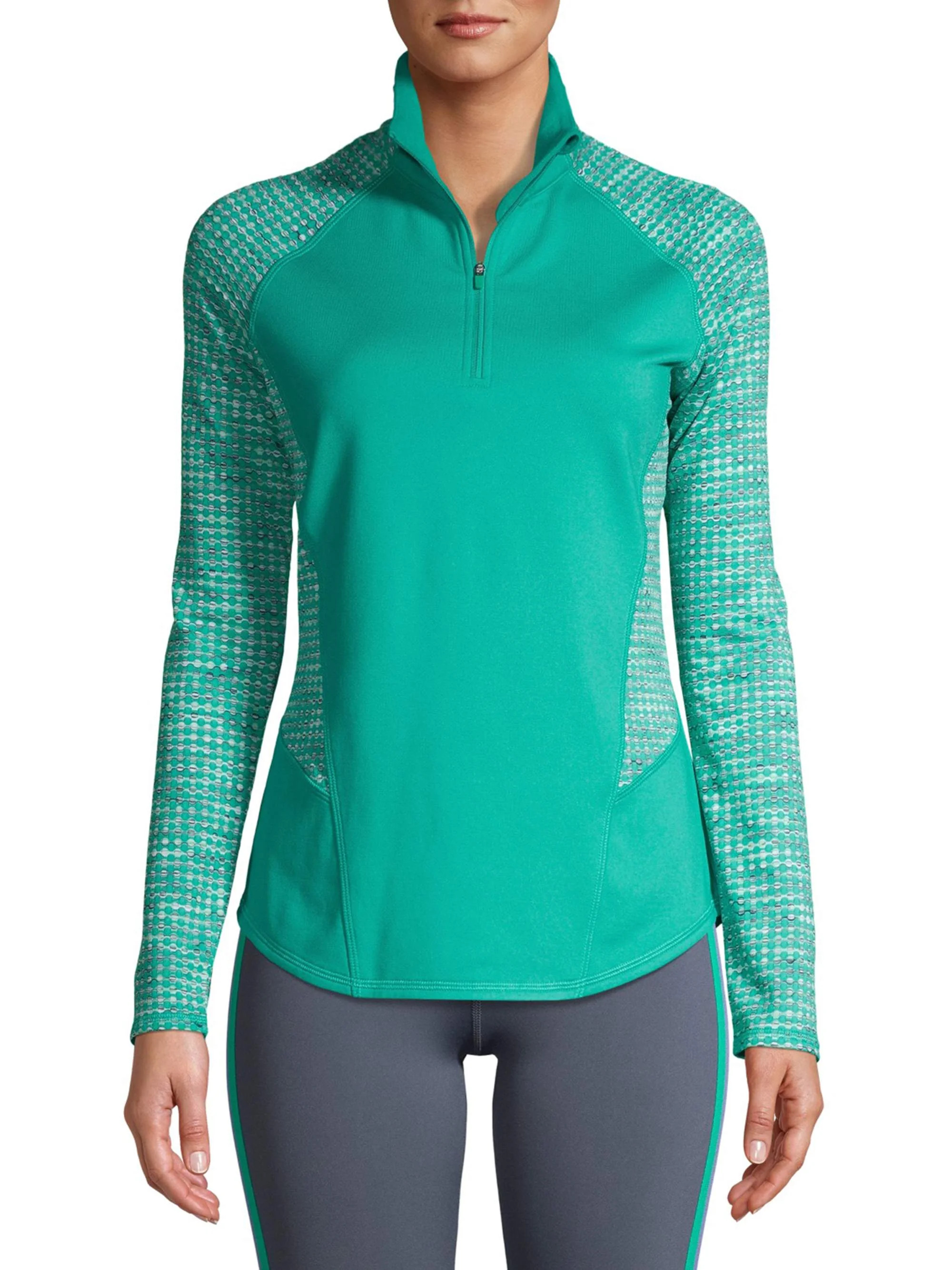 Athletic Works Women's Active Performance 1/4 Zip Pullover Top | Walmart (US)