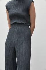 Pleated Pants - Charcoal | St. Agni