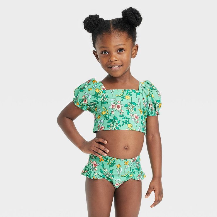 Toddler Girls' Bikini Set - Cat & Jack™ Green | Target