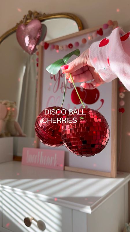 Cherries are trending this Valentine’s Day 🍒. I found these cute disco ball cherries in red & pink on Amazon for under $20! 

#valentinesday #bedroom #valentinesdecor #discoball #trending #cherries #girls #girlsroom #home #homedecor #anthropologie #mirror #crateandkids #jennylind 