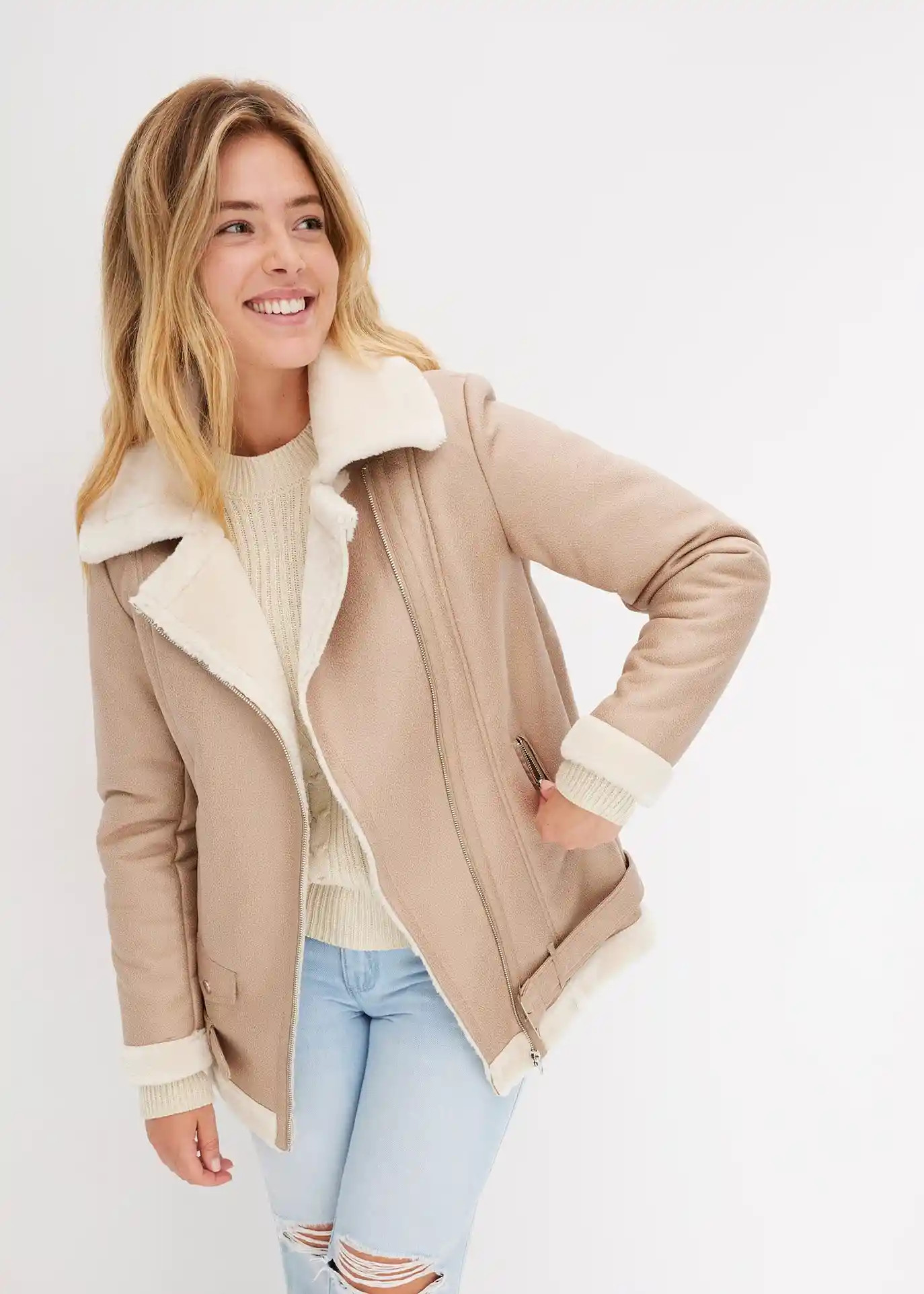Giacca shearling biker | Bonprix IT