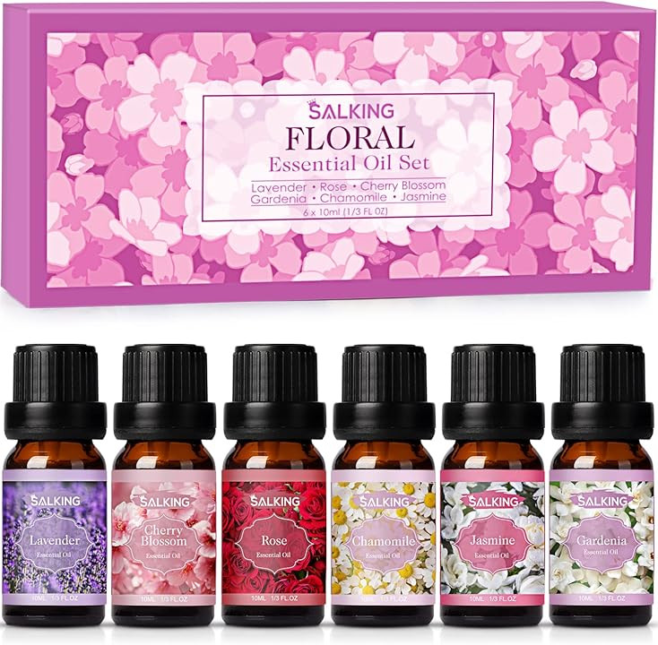 SALKING Floral Essential Oils Set, Premium Pure and Natural Essential Oils, Fragrance Oil Scented Oils for... | Amazon (US)