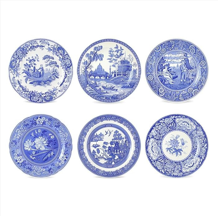 Spode Blue Room Georgian Plates, Set of 6 Assorted Motifs | Amazon (US)