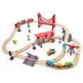 Hape Busy City Themed Railway Train Mining Loader Set with Magnetic Crane | Walmart (US)