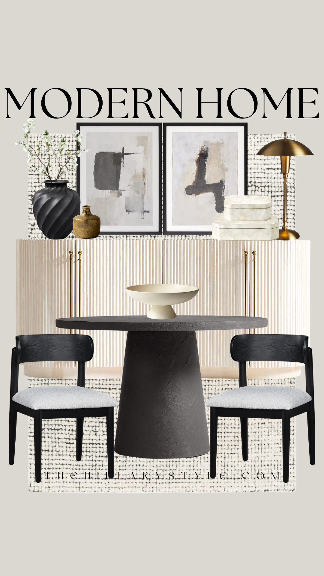 Organic Modern Dining Room Refresh

Create a sophisticated space with a blend of Quiet Luxury and Modern Organic design. This dining room setup features a stunning fluted sideboard, a sculptural pedestal table, and sleek black chairs that offer a perfect balance of Warm Minimalism and high-end style. Incorporating natural textures like stone, wood, and brass adds visual depth and a sense of "Celestial Calm" to your home. Whether you're looking for a full room transformation or a simple aesthetic refresh, these timeless pieces bring an effortlessly elevated vibe to any modern home. Arhaus, Crate & Barrel, Target, Afloral, Wayfair, Walmart. 

 #TheHillaryStyle #modernorganic #quietluxury #diningroominspo #warmminimalism #organicmodern #interiordesigntrends2026 #homedecorgoals #sculpturalfurniture #neutralhome #pinterestinspired #LTKhome #modernhome #minimalistdesign #homerefresh 

#LTKSeasonal #LTKHome