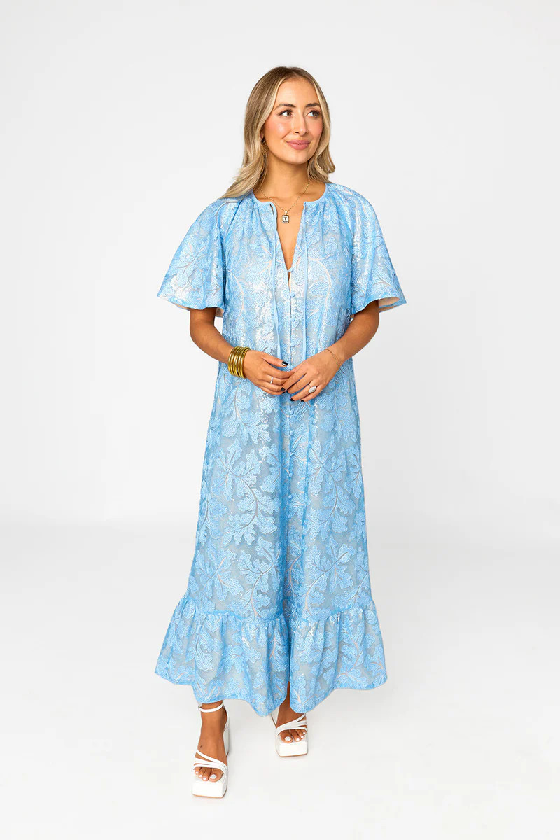Tullah Caftan Maxi Dress - Skies Of Blue | BuddyLove