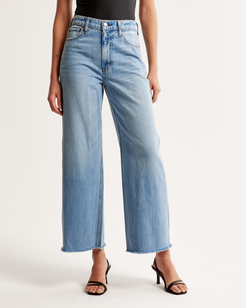 High Rise Cropped Wide Leg Jean | Abercrombie & Fitch (US)