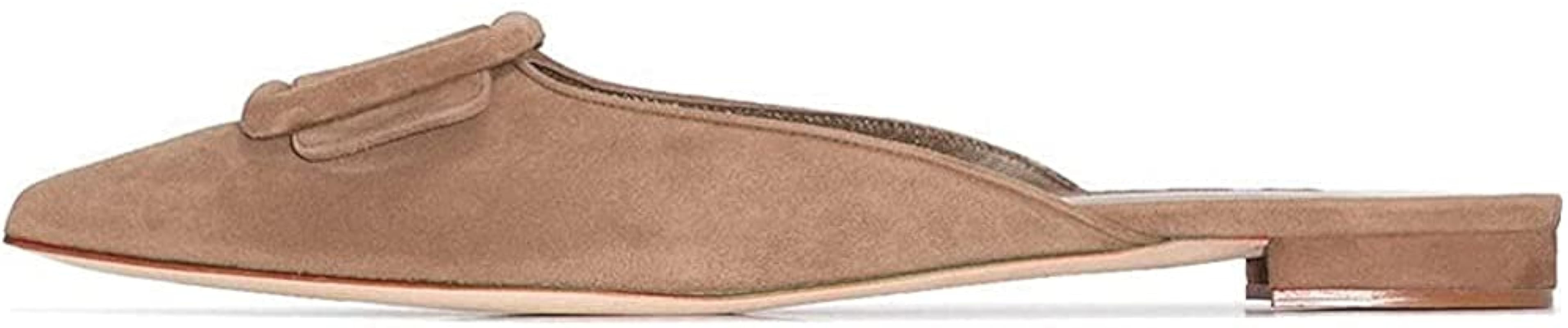 Fericzot Mules for Women,Slingback Buckle Pumps Pointed Toe Slippers Kitten Heels Shoes Slides Ba... | Amazon (US)