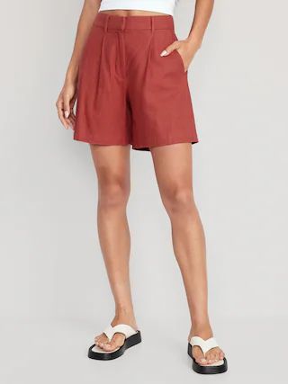 Extra High-Waisted Taylor Trouser Shorts for Women -- 6-inch inseam | Old Navy (US)