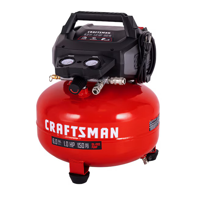 CRAFTSMAN 6-Gallon Portable Electric 150 PSI Pancake Air Compressor | Lowe's