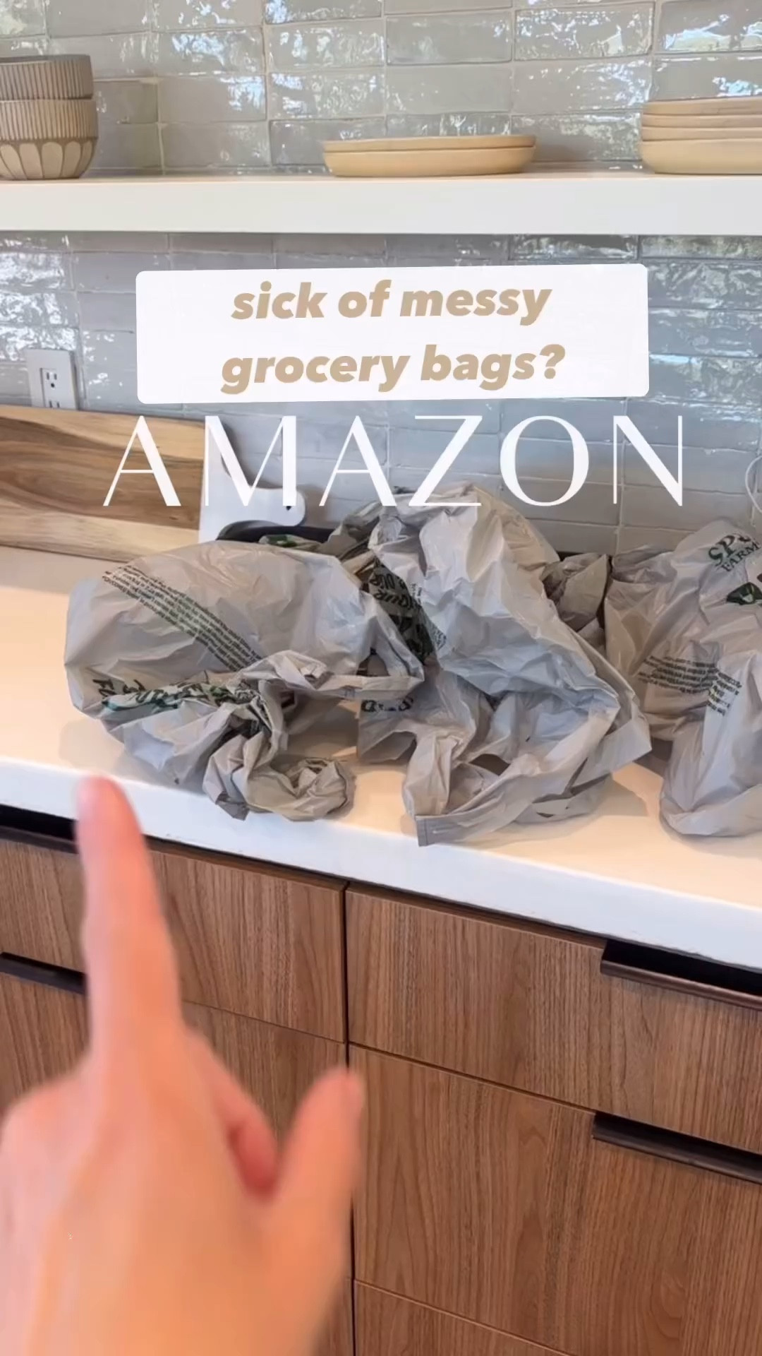 If you’re sick of having annoying plastic grocery bags piling up under your sink, then you will LOVE this hack! I try to only get paper bags at the store or use my re-usable ones, but sometimes I get stuck with plastic and I HATE storing them but also HATE throwing them away! This little storage organizing container is so sleek and stores discreetly under the sink. I love it!

#LTKhome #LTKfindsunder50 #LTKstyletip