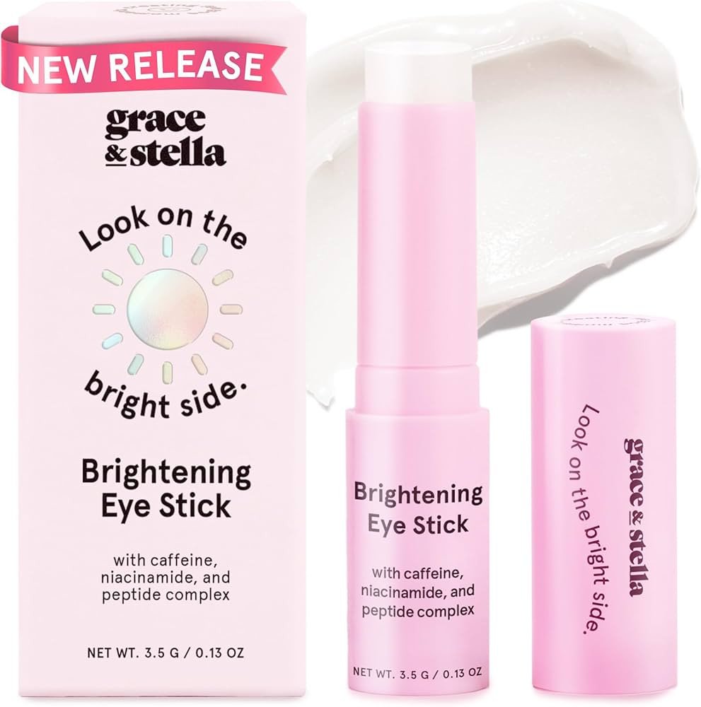 grace & stella Under Eye Brightener Balm Stick - Travel Essentials - Caffeine Eye Cream for Dark ... | Amazon (US)