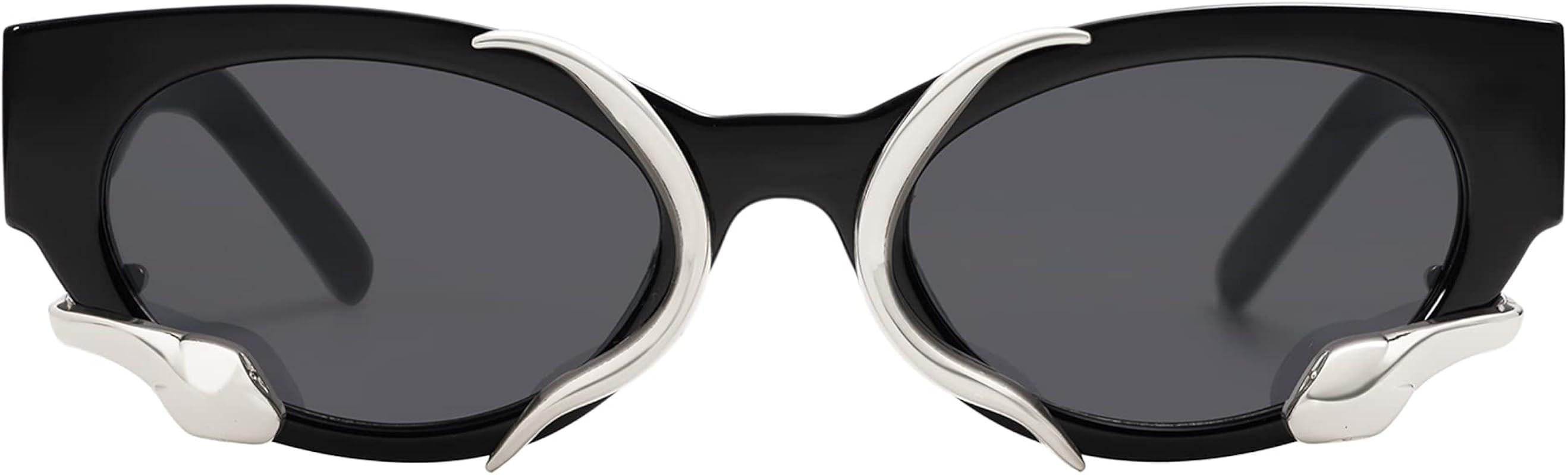 Appassal Trendy Sunglasses for Women Men Vintage Narrow Cateye Metal Snake Sunnie Y2k Accessories... | Amazon (US)