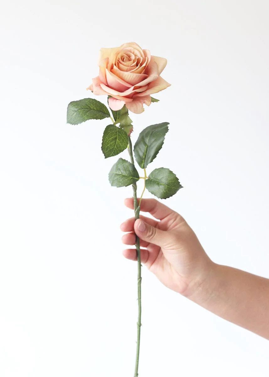 Shop Artificial Roses & Flowers | Pink Mauve Silk Rose Stem | Afloral | Afloral