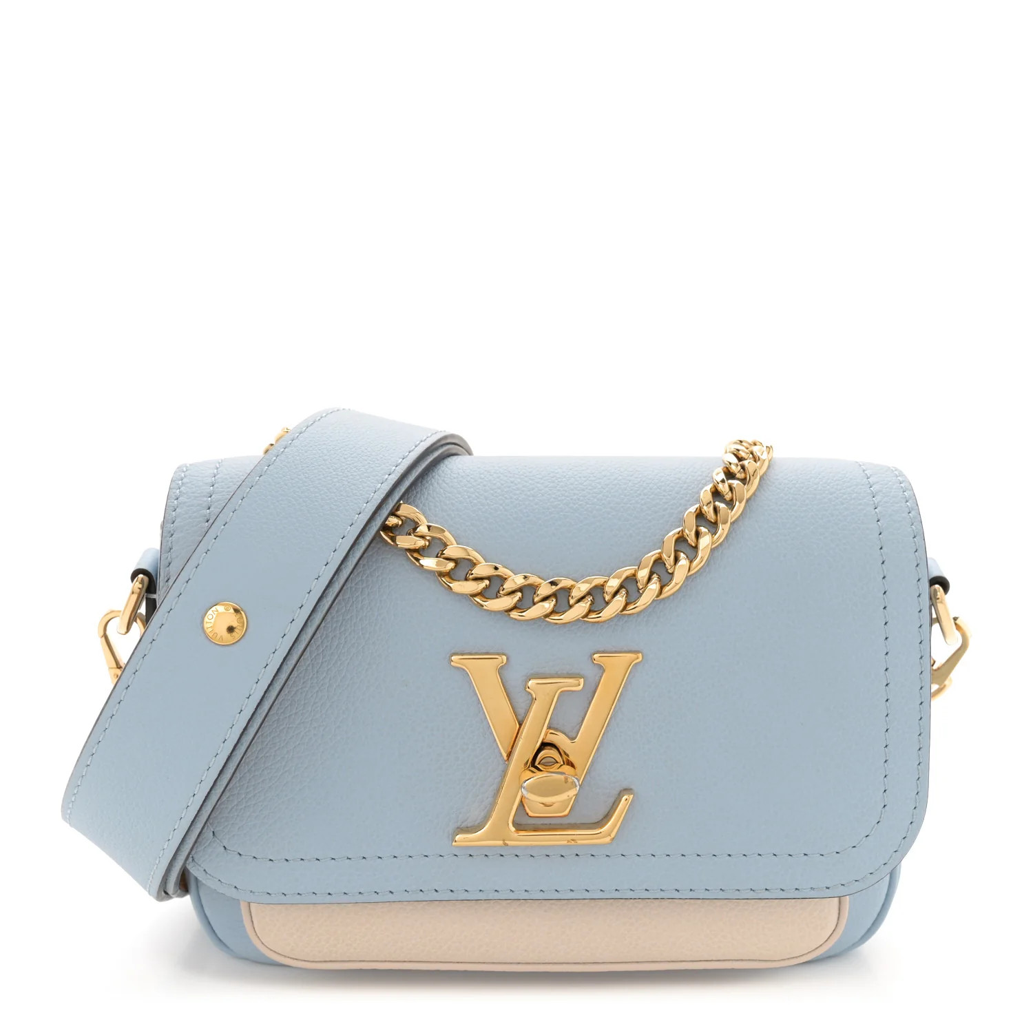Grained Calfskin Lockme Tender Bleu Nuage | FASHIONPHILE (US)