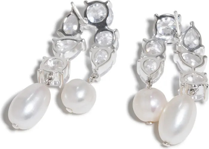 COMPLETEDWORKS Cubic Zirconia & Freshwater Pearl Drop Earrings | Nordstrom | Nordstrom