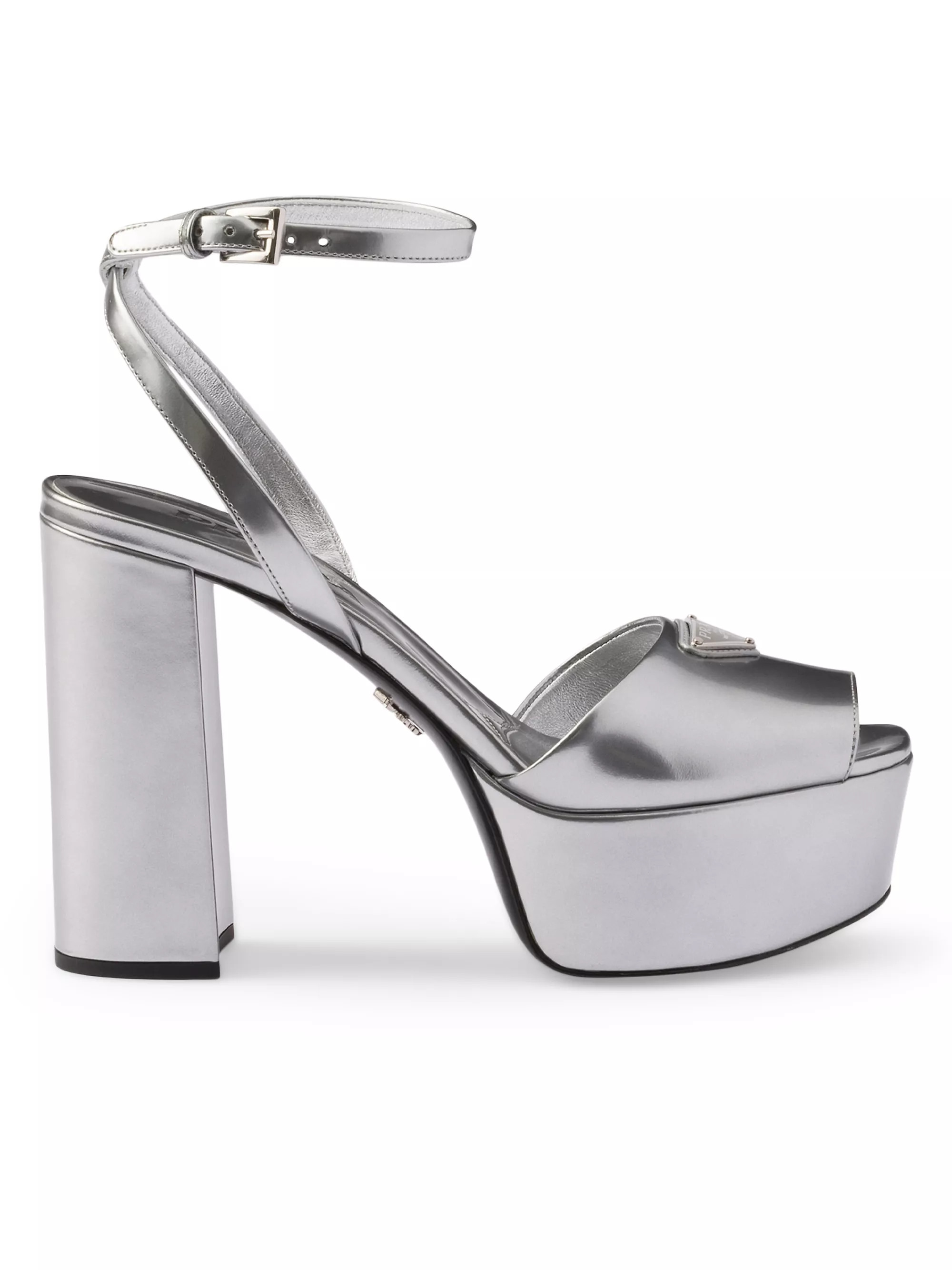 Metallic Leather Platform Sandals | Saks Fifth Avenue