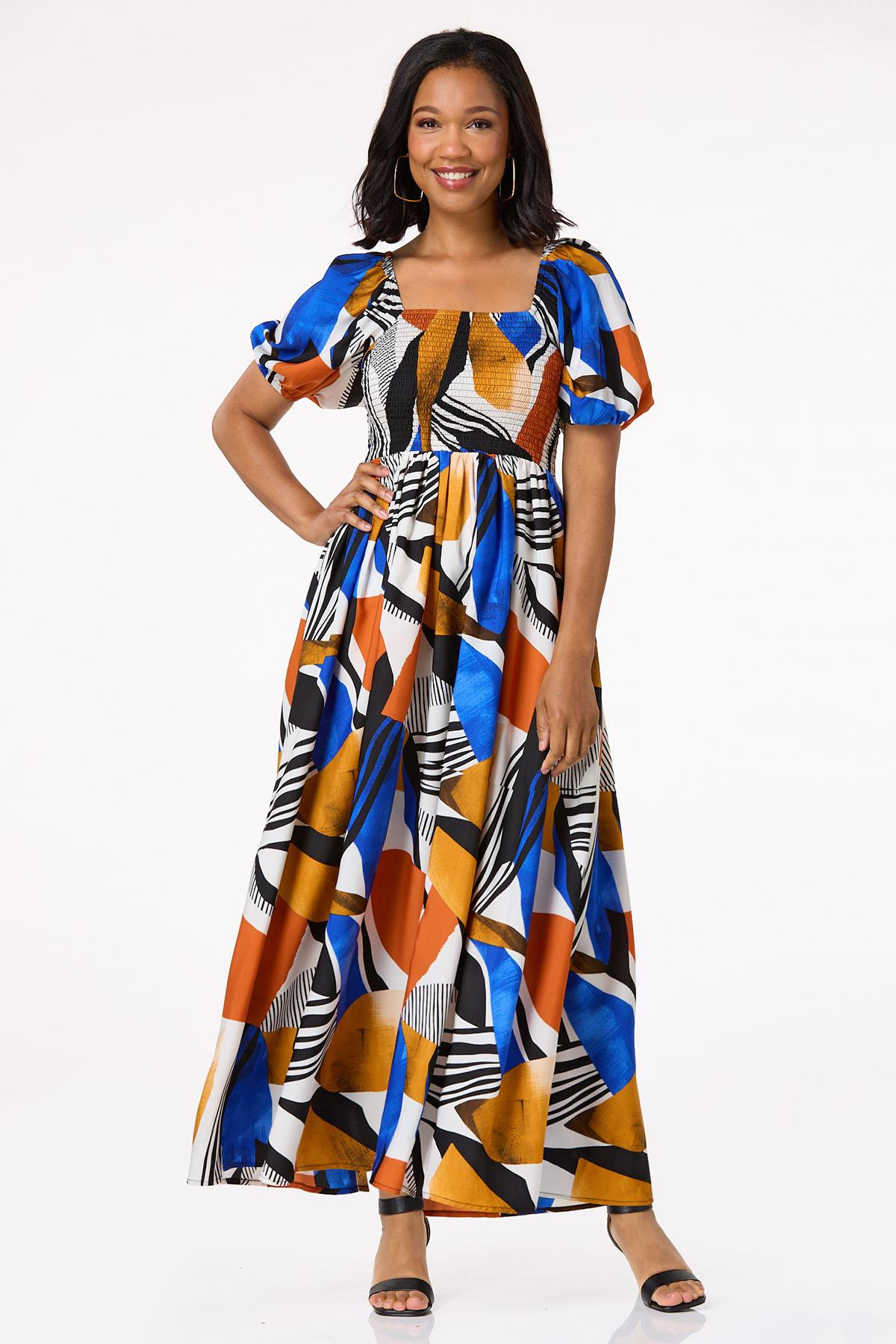 Abstract Smocked Dress | Cato Fashions