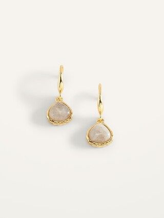 Real Gold-Plated Labradorite Drop Earrings for Women | Old Navy (US)