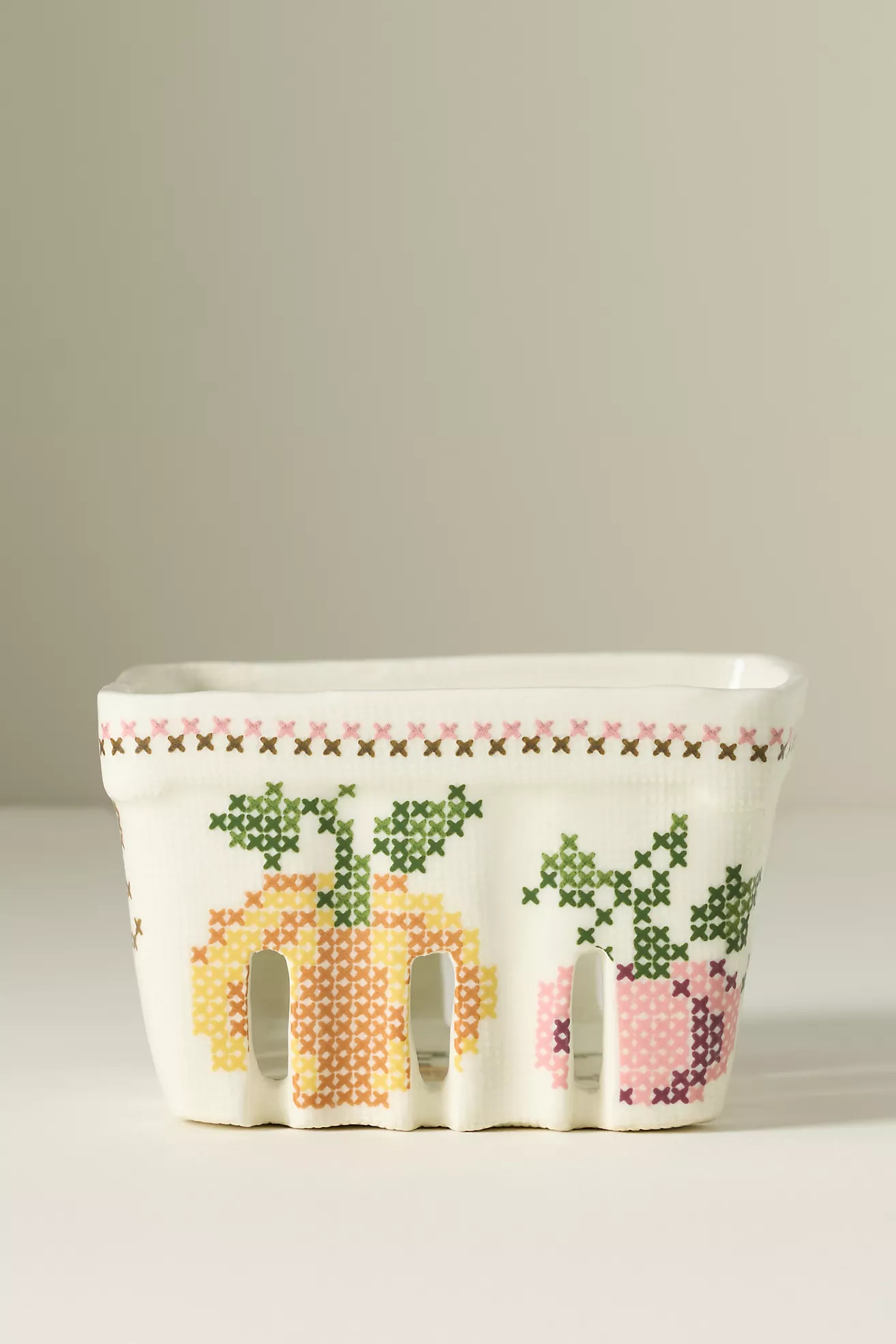 Harmonie Stoneware Berry Basket | Anthropologie (US)