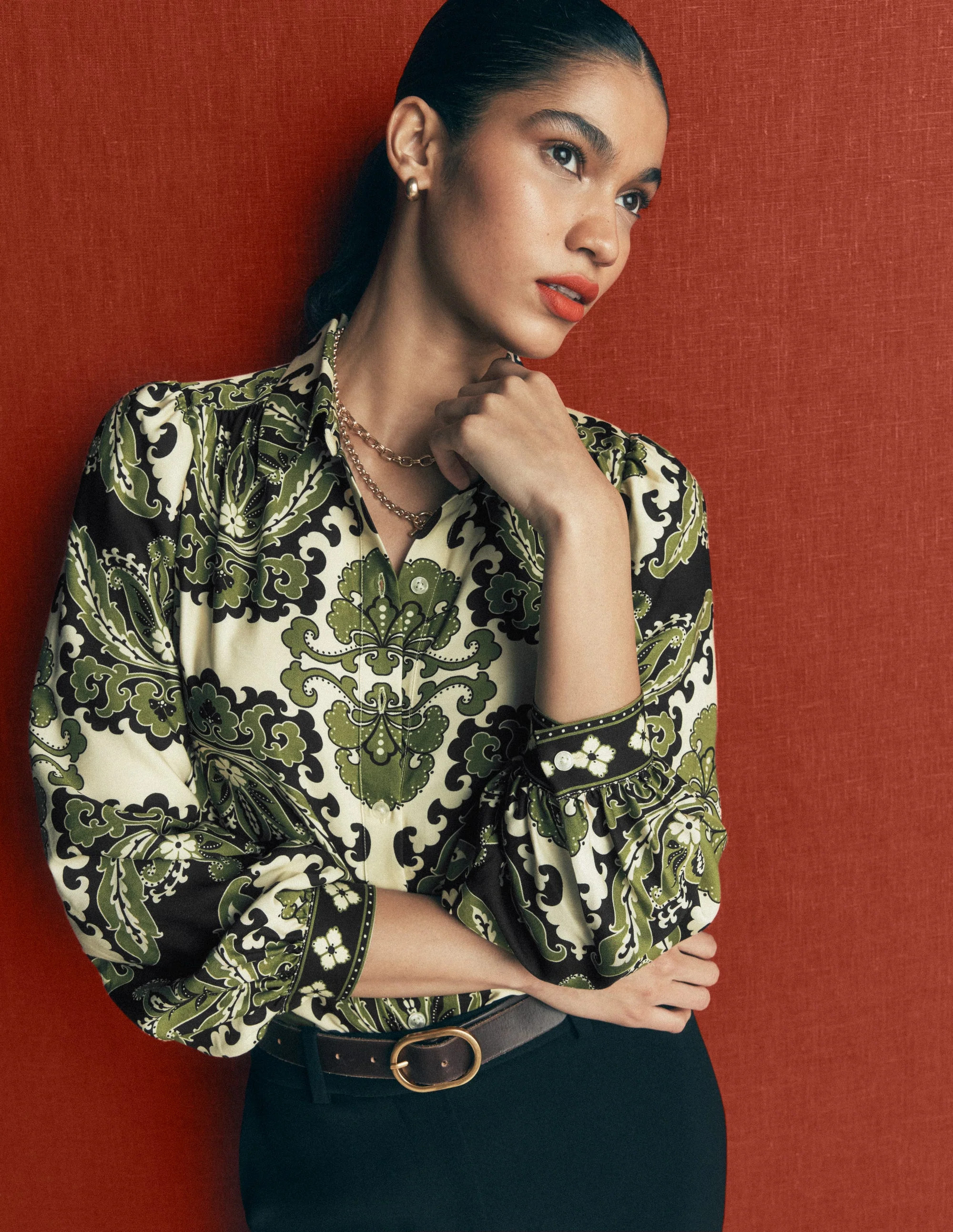 Long Sleeve Printed Shirt-Multi, Blossoming Gardenia | Boden (US)