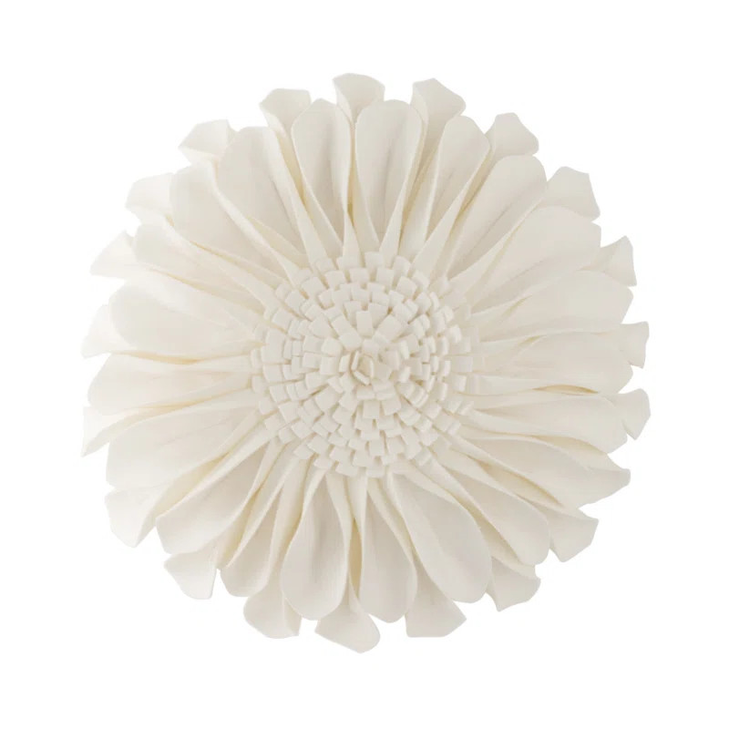 Jancar Floral Round Throw Pillow Decorative 3D Sunflower Accent Pillow Cover & Insert | Wayfair North America