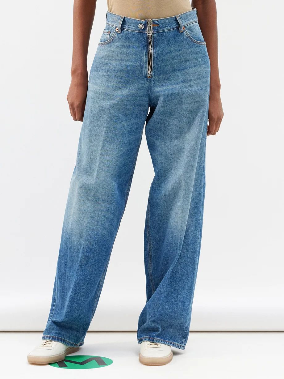 Bethany exposed-zip wide-leg jeans | Haikure | Matches (US)