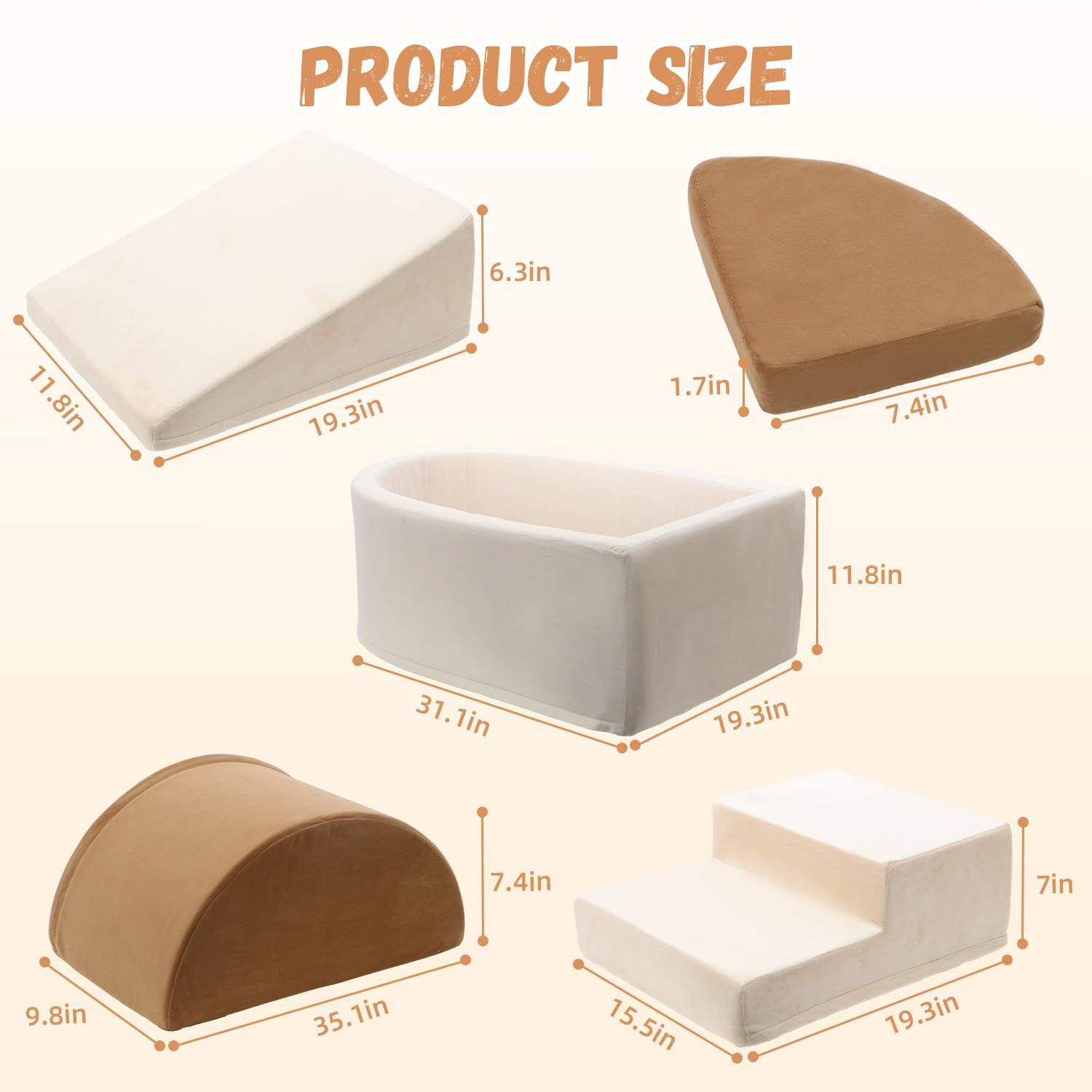 Asweets Foam Climbing Blocks with Ball Pit for Toddlers, 6-Piece Soft Play Set Toddler Climbing T... | Amazon (US)