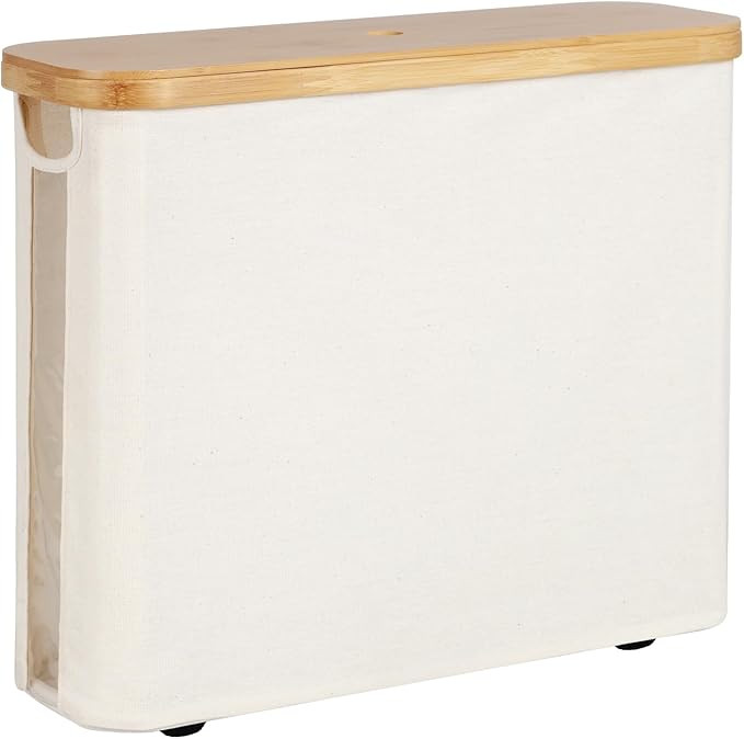 StorageWorks Toilet Paper Storage Basket, Papers Container with Bamboo Lid, Medium Toilets Holder... | Amazon (US)