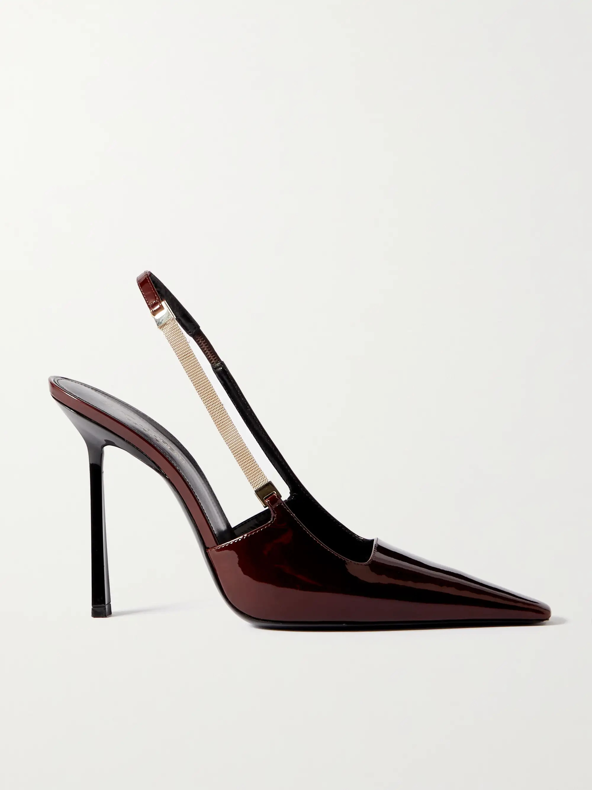 Blake chain-embellished patent-leather pumps | NET-A-PORTER (US)