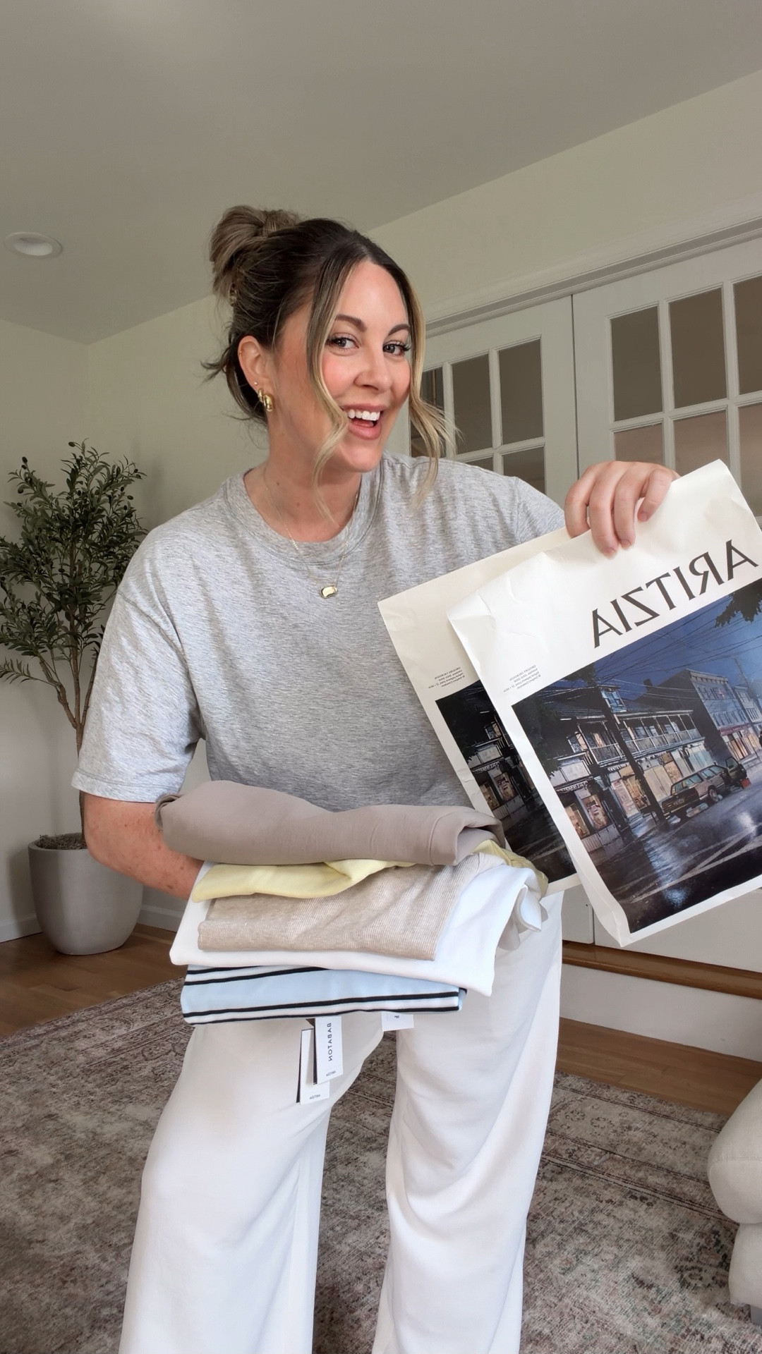 Aritzia haul! Pre-pregnancy size 8/M. Wearing L (short) in crepe pants (I’m 5’6” and this works for under the bump), L in busy tanks (I recommend sizing up 1 regardless), M in off the shoulder top, M in rugby top, M in crepe jacket. 

Aritzia haul, Aritzia new arrivals, spring outfits, simple outfits, capsule wardrobee

#LTKSeasonal #LTKBump