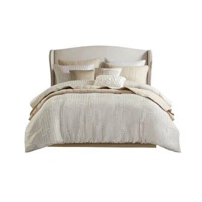 Luxurious Ivory Bedding Sets, Polyester Jacquard, Elegant All-season Comfort | Wayfair North America