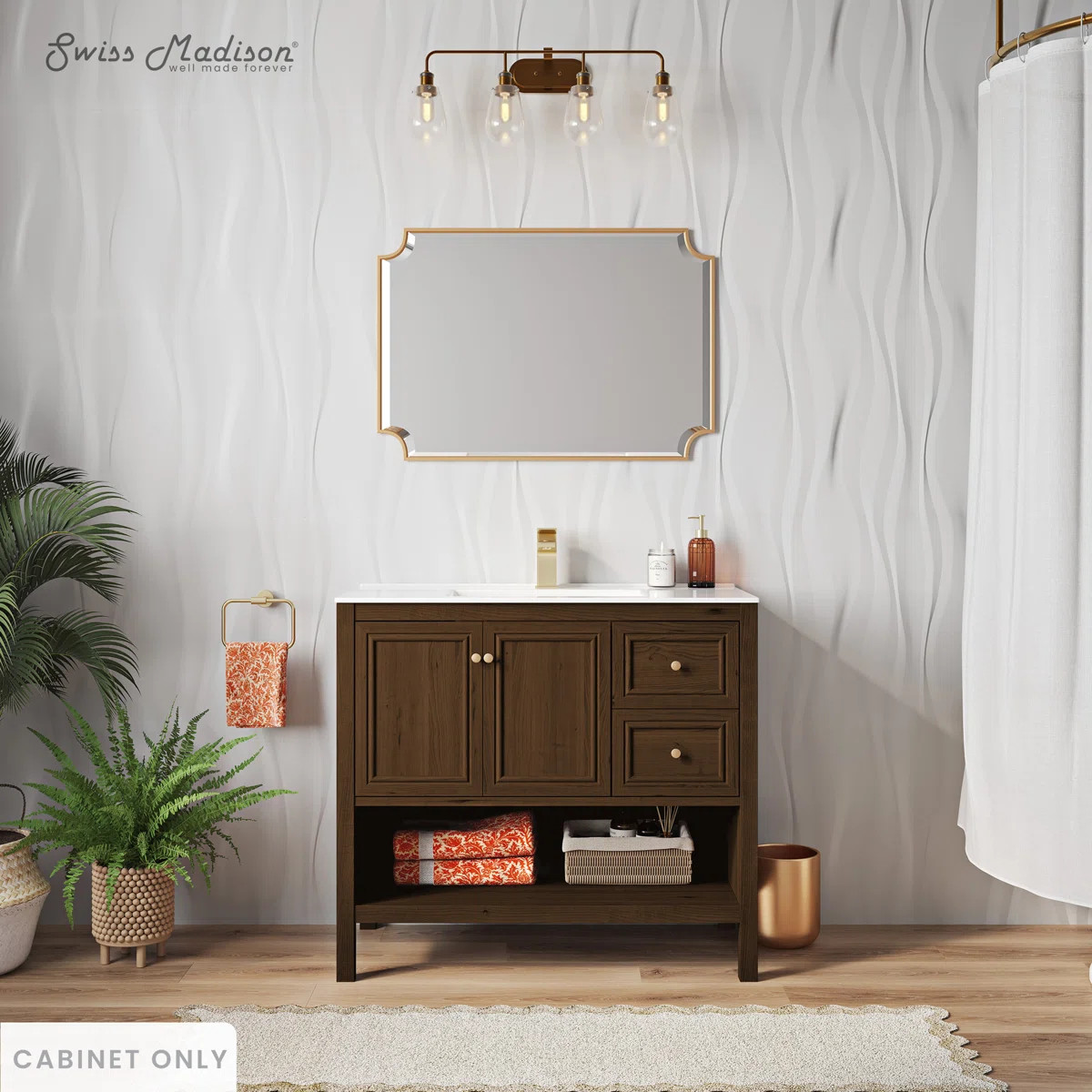 Château 36" Freestanding Bathroom Vanity Cabinet without Top Oak | Wayfair North America