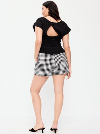 High-Waisted Linen-Blend Shorts -- 3.5-inch inseam | Old Navy (US)