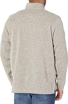 Wrangler Authentics Men's Long Sleeve Fleece Quarter-Zip | Amazon (US)