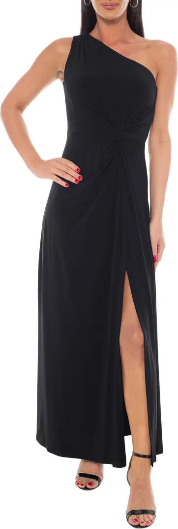 One-Shoulder Front Twist A-Line Gown | Nordstrom Rack