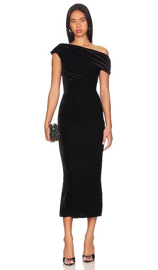 Willa Midi Dress in Black | Revolve Clothing (Global)