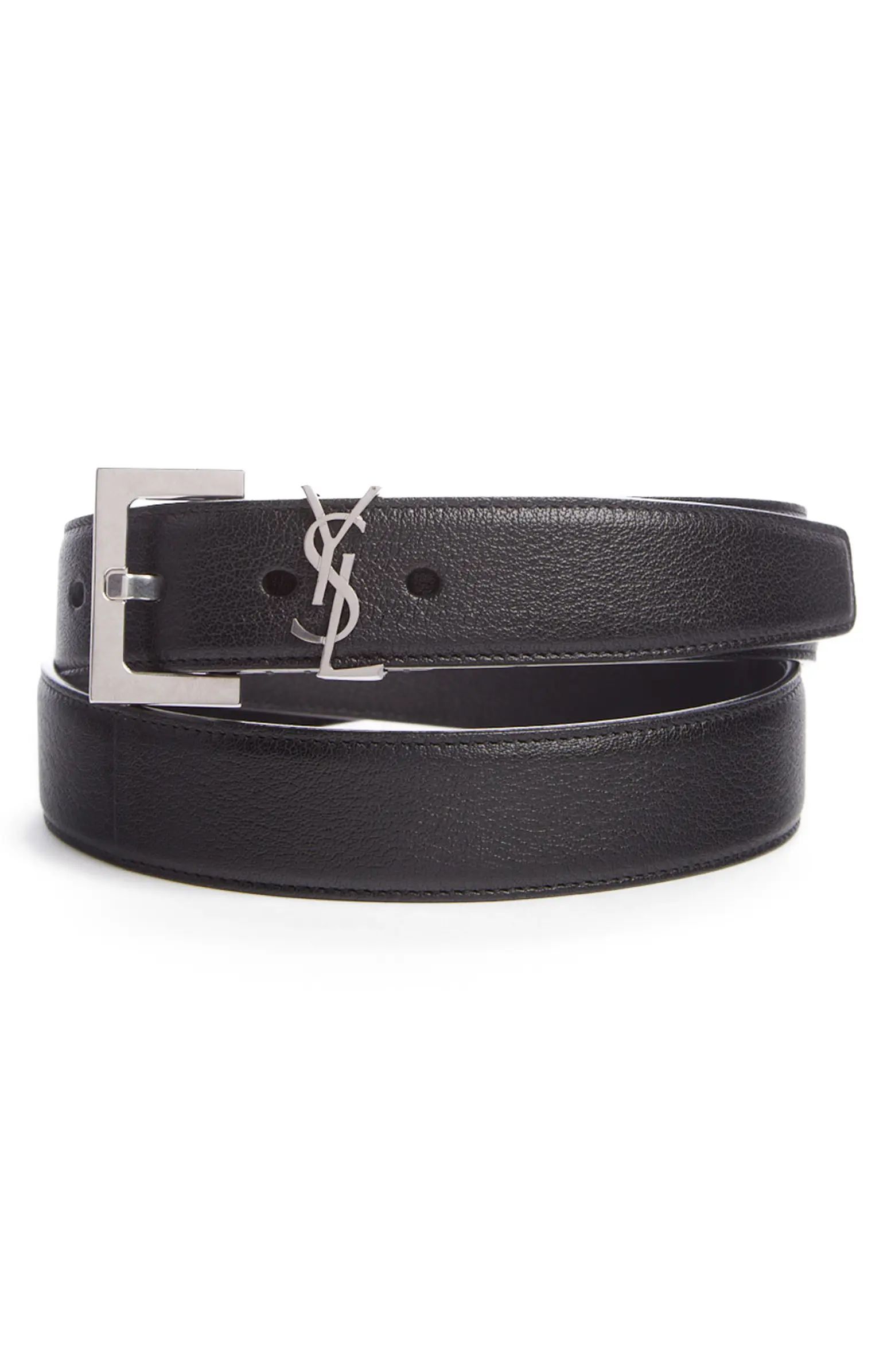 YSL Monogram Leather Belt | Nordstrom